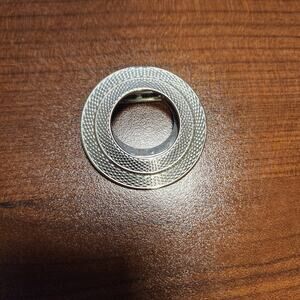 Vintage Hinged Scarf Clip silver tone jb